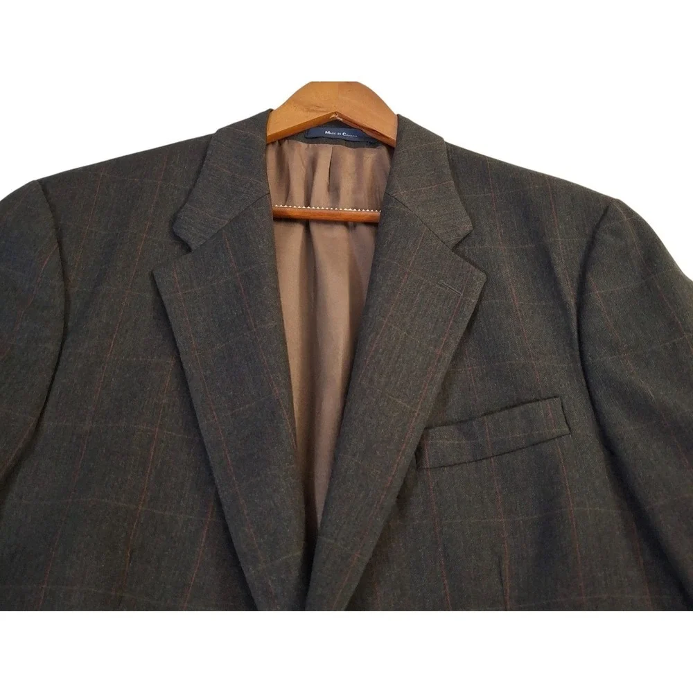 Ralph Lauren Polo University Club Sport Coat Men's 46 Jacket Wool Plaid Canada